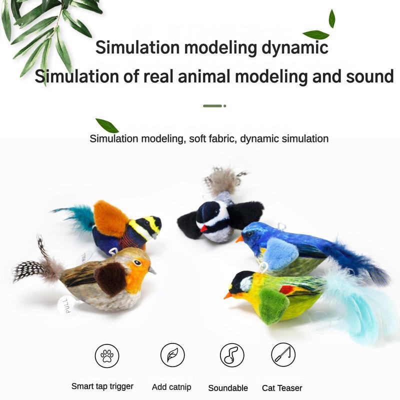 Cute Bird Design Cat Teaser Toy, SimulationParrot Cat Teaser Toy,