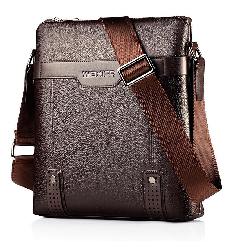 Men's PU Leather Casual Business Messenger Bag
