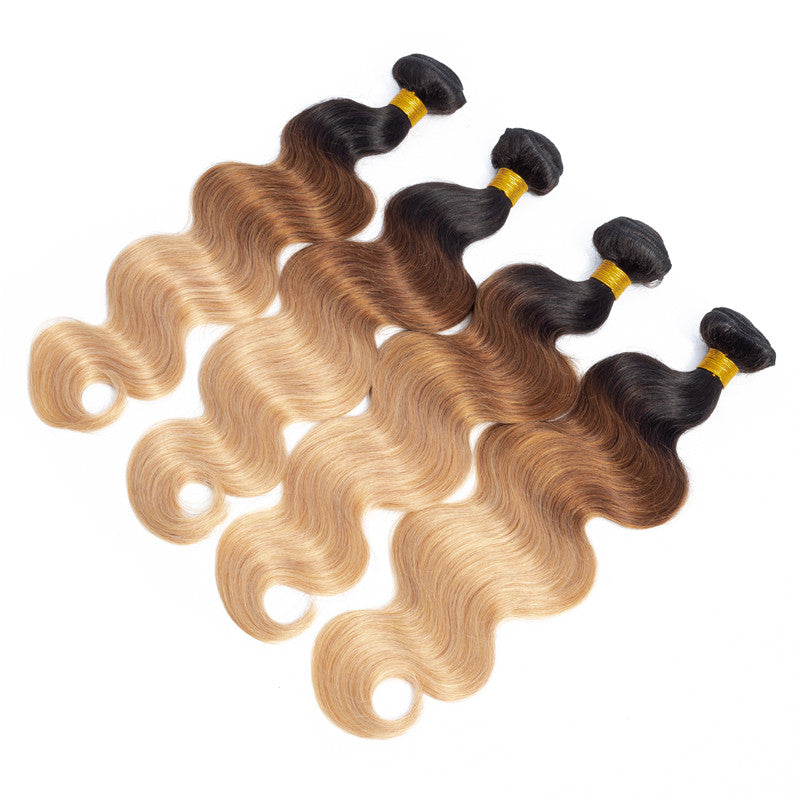 10A Grade #1B/4/30 Body Wave #1B/4/27 BUNDLES with CLOSURES & FRONTALS