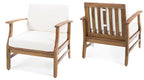 The Aurland™ Slatted Acacia Club Chair (Set of 2)
