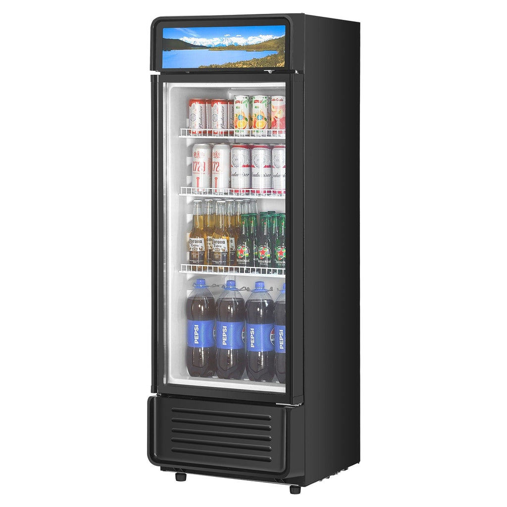 Commercial Merchandiser Refrigerator 12.2 CU.FT Glass Door Display