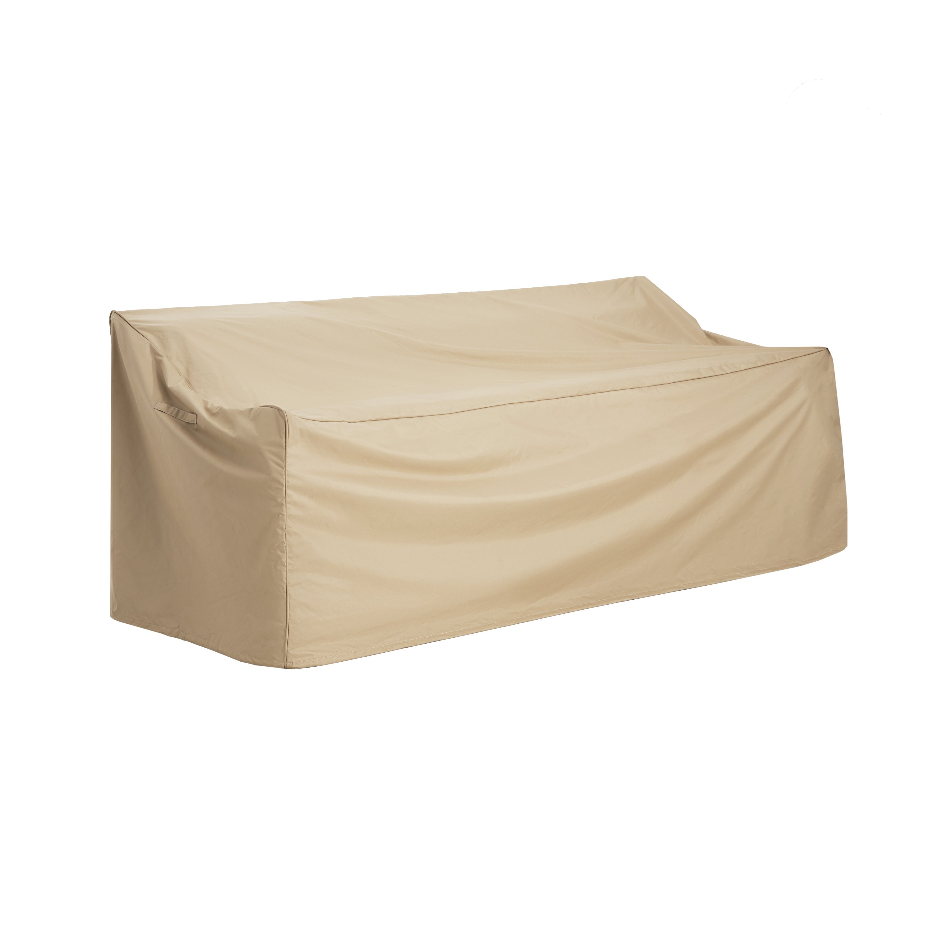 Patio Outdoor 3 Seater Sofa Cover Beige Fabric Weather-Resistant