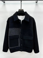 Men's Plus Size Button Up Long Sleeve Jacket