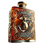 US Military Veterans Salute Whiskey Bottle