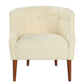 Modern Club Chair with Button-Tufted Back & Tonal Piping