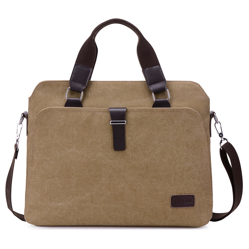 Men's Simple Fashion Business Canvas Briefcase