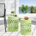 Outdoor Metal Set of 2 End Tables