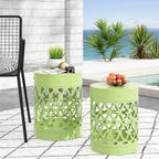 Outdoor Metal Set of 2 End Tables