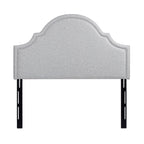 Catherine Upholstered Queen Headboard Light Grey Polyester