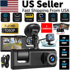 Car Dual Lens Dash Cam HD 1080P Front Rear Inside Video Recorder