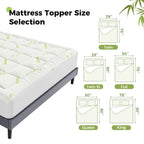 Mattress Protector, Thickened Mattress Pad With Bamboo Fiber Viscose