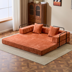 Floor Couch,Compression Sofa,Convertible Floor Sofa Bed-with Pillow