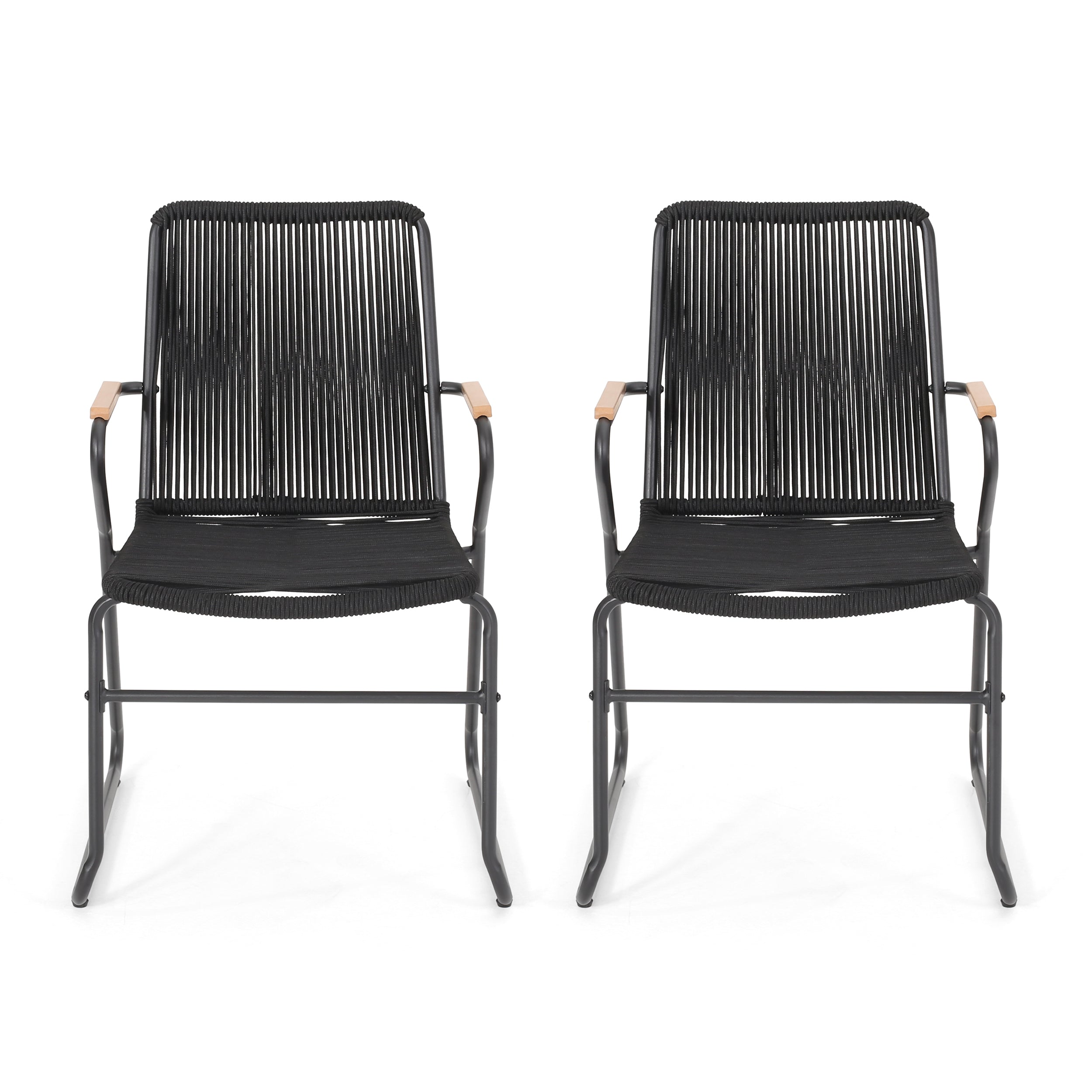 Moonstone Outdoor Club Chair Set with Rope Weave Design