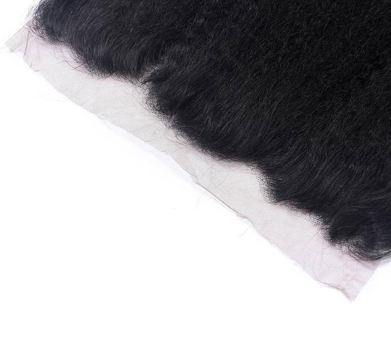 BeuMax 10A Grade 3/4 Kinky Straight bundles with 13x4 Frontal