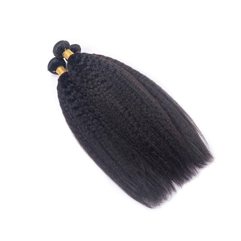 10A Grade 3/4 Kinky Straight Bundles With 4x4 Closures and 13x4 Fronta