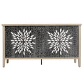 Sideboard Buffet Cabinet with 4 Doors and Adjustable Shelves