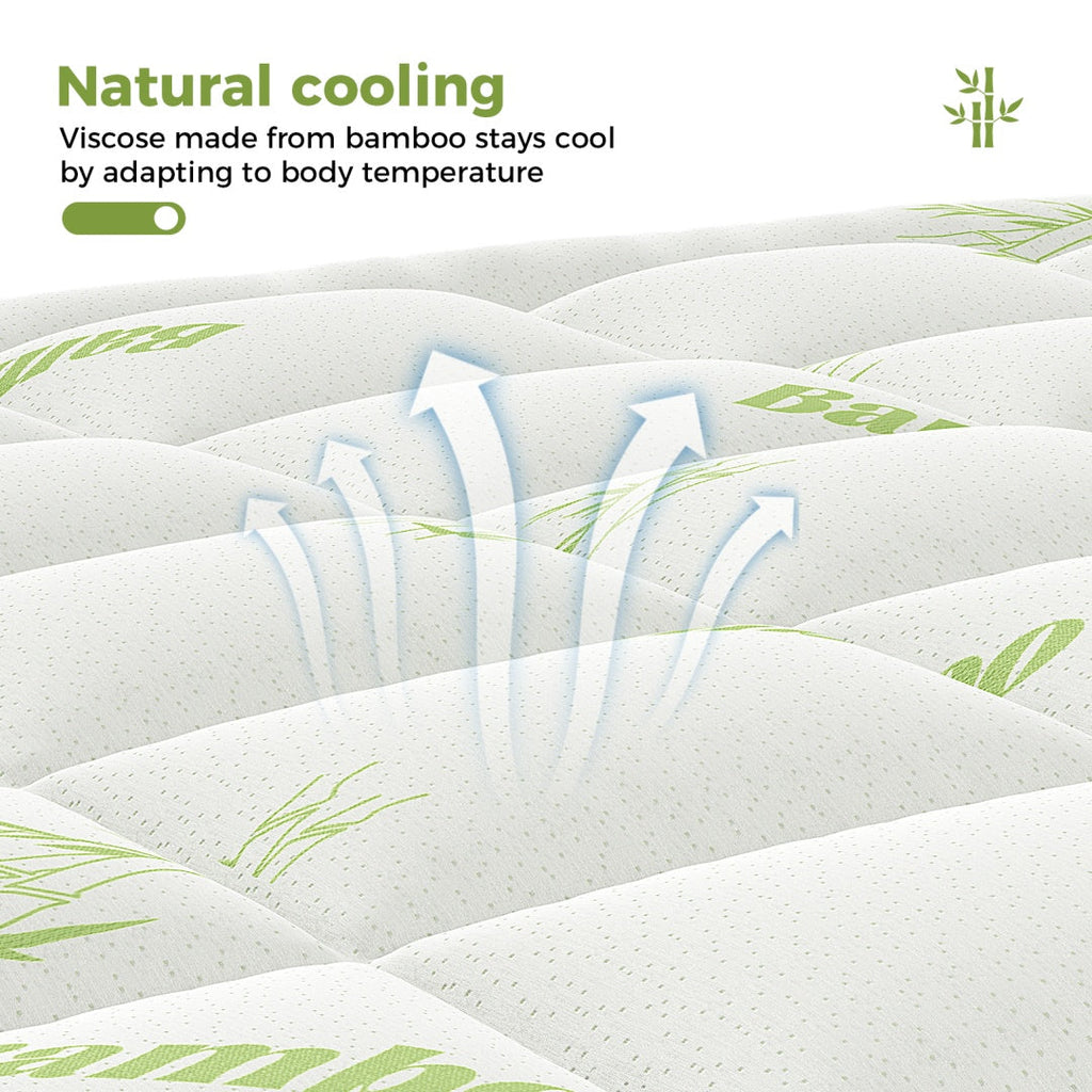 Mattress Protector, Thickened Mattress Pad With Bamboo Fiber Viscose