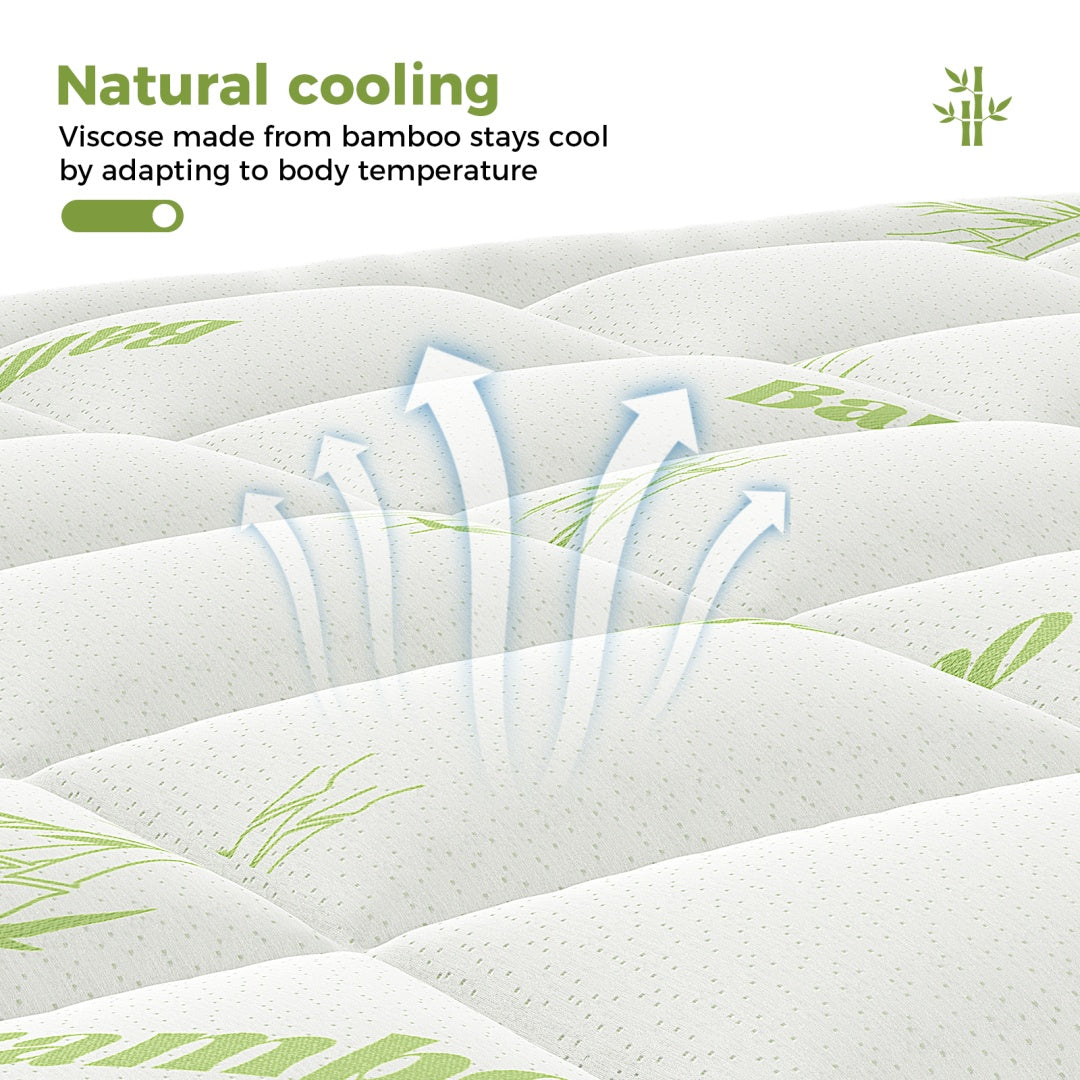 Mattress Protector, Thickened Mattress Pad With Bamboo Fiber Viscose