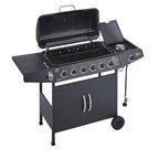 6 Burner BBQ Propane Gas Grill With Side Burner 59000 BTU Output