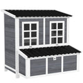 Wooden Chicken Coop With Nesting Box, Pull-Out Tray, Waterproof Roof,