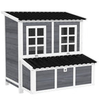 Wooden Chicken Coop With Nesting Box, Pull-Out Tray, Waterproof Roof,