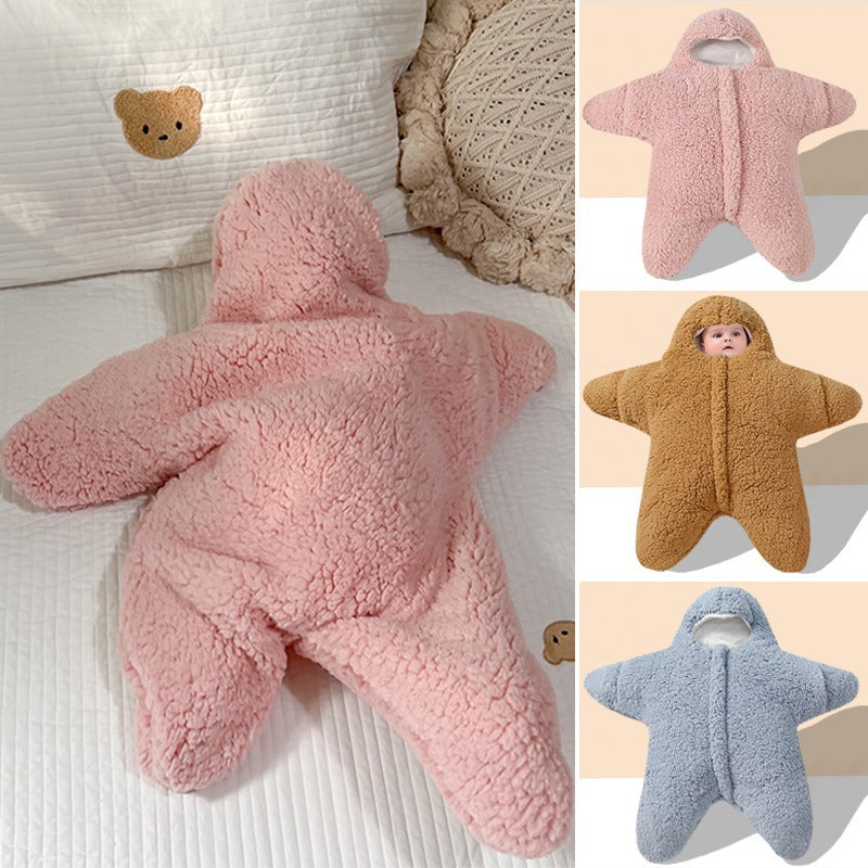 Comfortable Baby Starfish Lamb Velvet Sleeping Bag