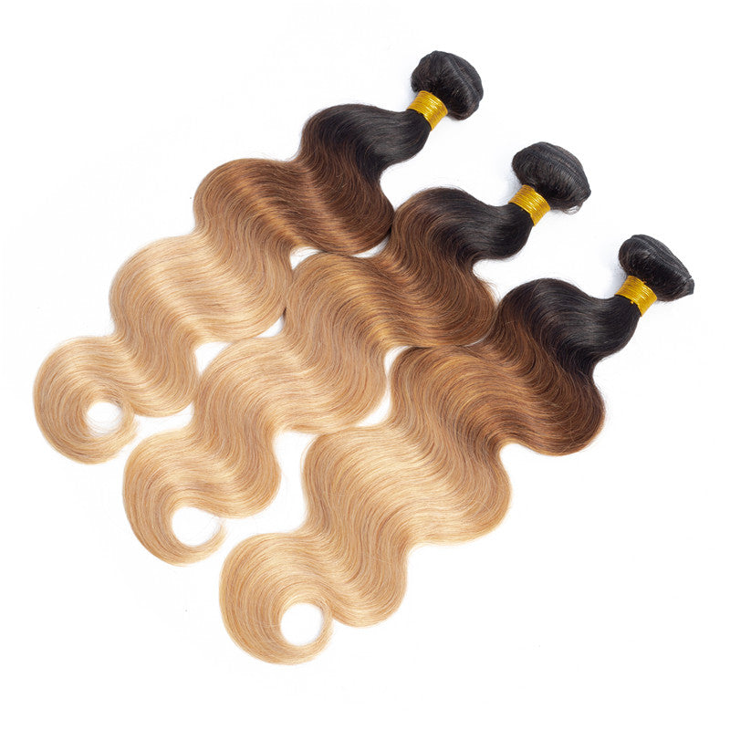 10A Grade #1B/4/30 Body Wave #1B/4/27 BUNDLES with CLOSURES & FRONTALS