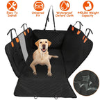 Dog Car Back Seat Cover With Zipper Mesh Window Storage Bags