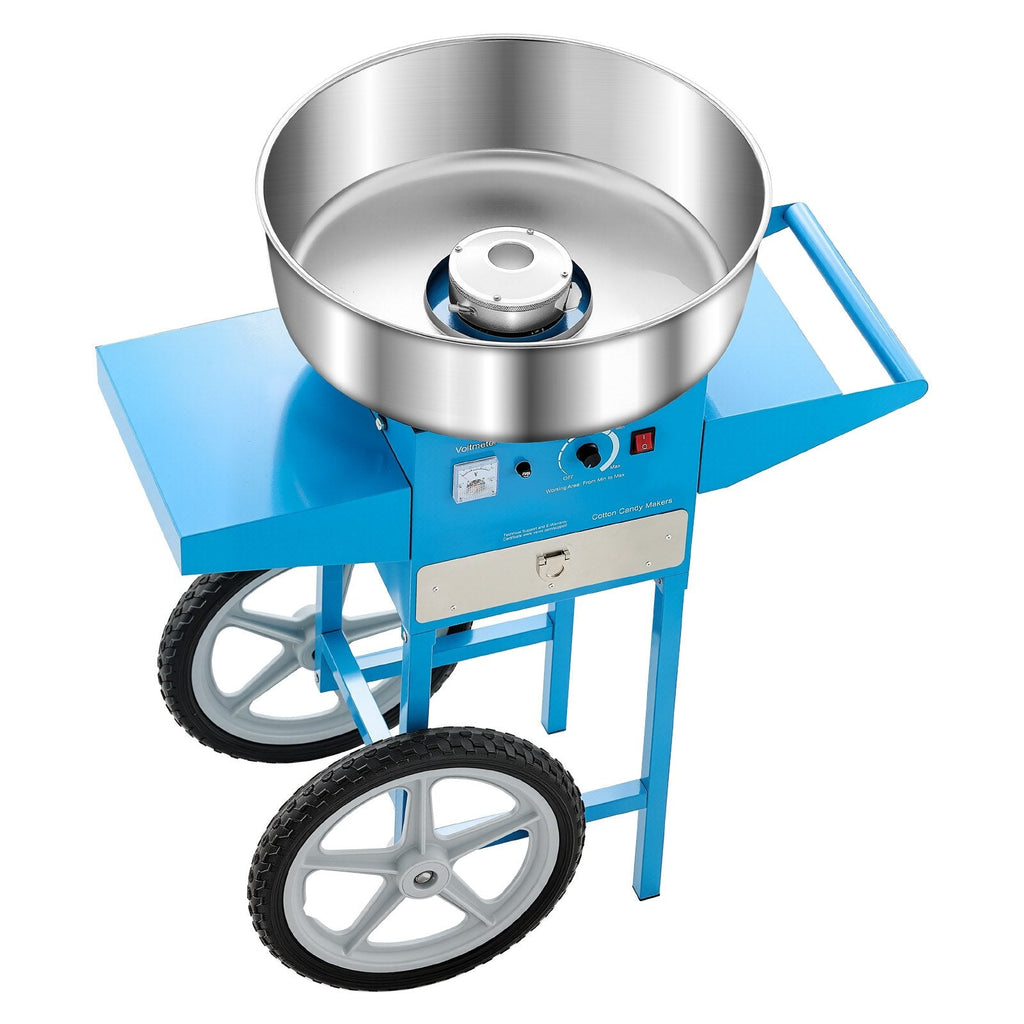 Commercial Cotton Candy Machine With Cart Sugar Floss Maker 1000W For