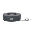 Modern Lightweight Concrete Outdoor Circular Fire Pit 50,000 BTU Dark Gray