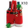 Wool Fabric Merry Christmas Gifts Santa Pants Christmas Candy Gift Bag