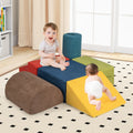 6-Piece Baby Climbing Blocks with 30D High-Density Foam and Carrying Handles-Multicolor