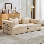Compression Sofa,Convertible Floor Sofa Bed With Fixed-Shape Frame,