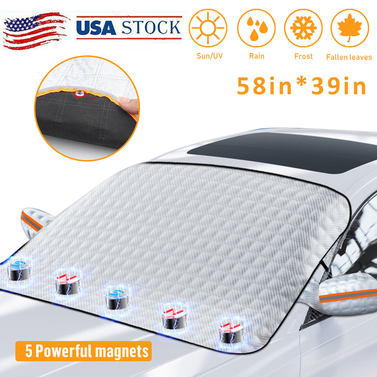 Universal Car Windshield Snow Cover Magnetic Winter Ice Frost Guard
