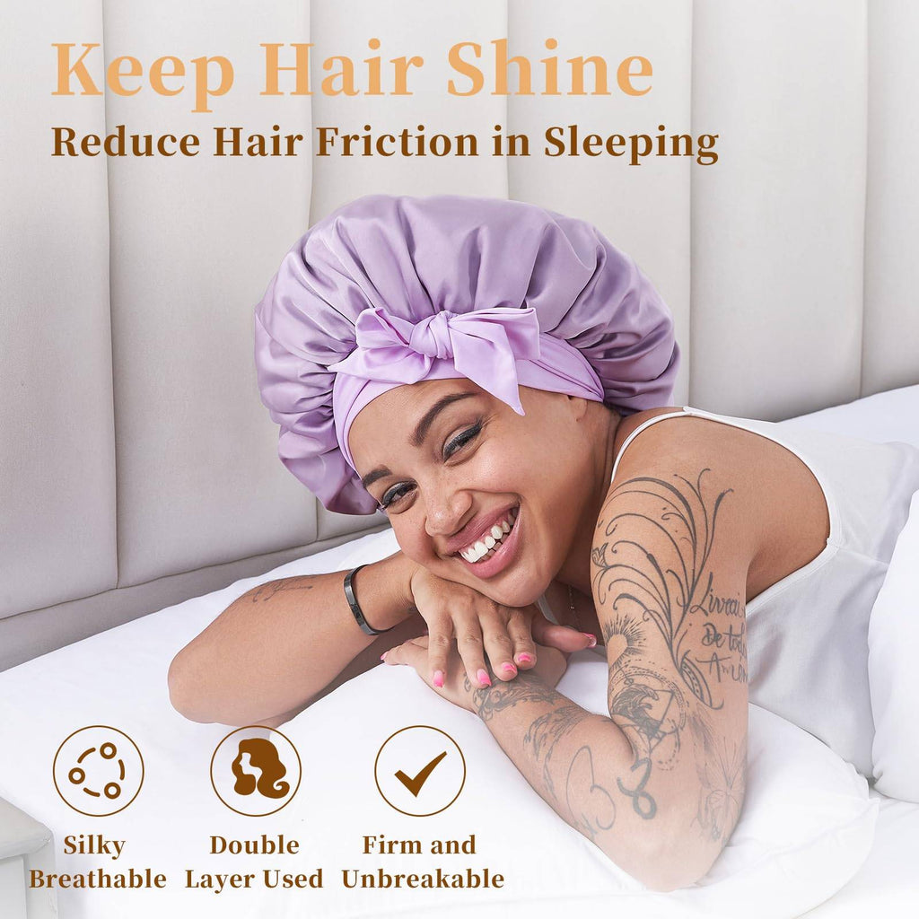 Silk Bonnet, Satin Hair Bonnet For Sleeping For Wavy Curly Natural