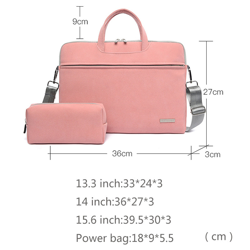 PU Leather Women Laptop Bag Notebook Carrying Case Briefcase For