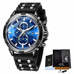 Men's Silicone Strap Sports Quartz Watch With Gift Box