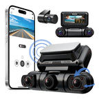 Hainatech 360 Degree View 4 Channel Dash Cam Front And Rear Inside