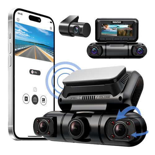 Hainatech 360 Degree View 4 Channel Dash Cam Front And Rear Inside