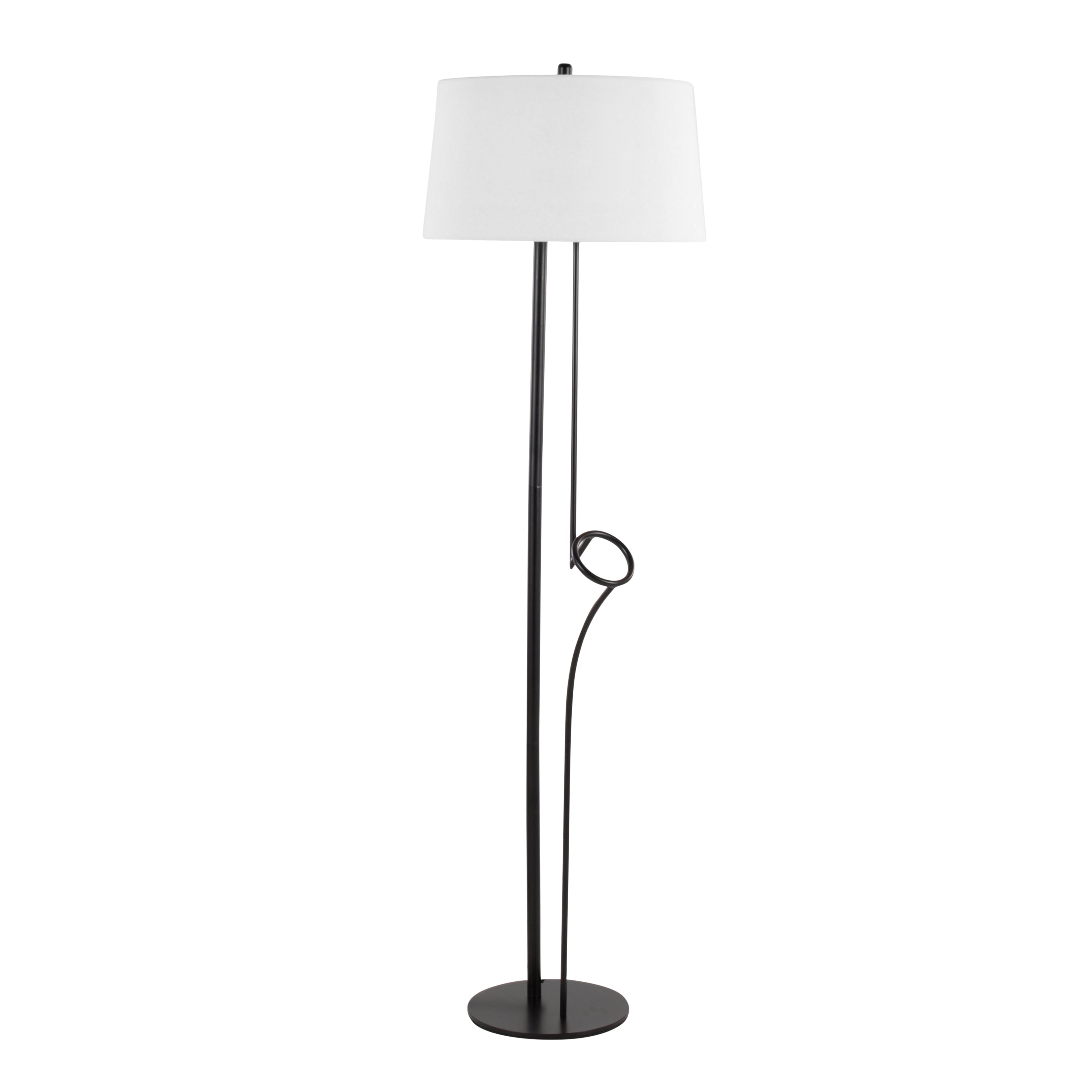 Contemporary Black Floor Lamp  Modern Style