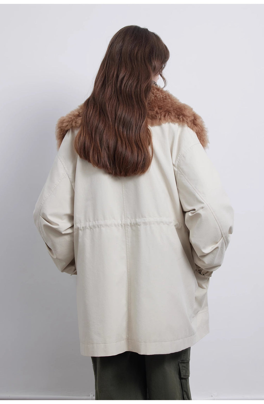 Fireladyfur Women’s Goose Down Parka coat with Toscana Shearling