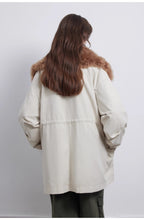 Fireladyfur Women’s Goose Down Parka coat with Toscana Shearling