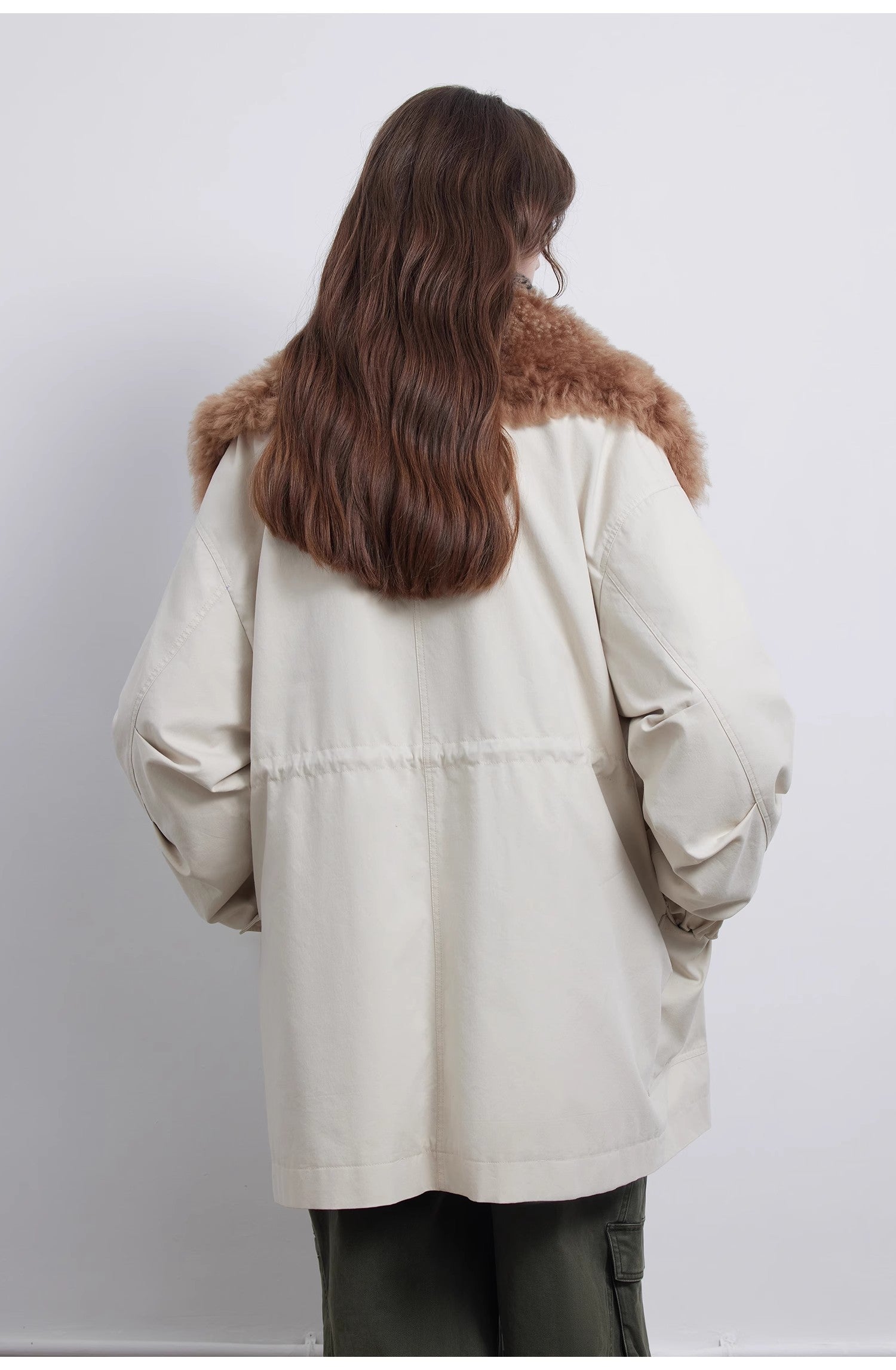 Fireladyfur Women’s Goose Down Parka coat with Toscana Shearling