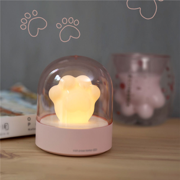 Exquisite Night Light Cat Paw Light USB Charging Music Box