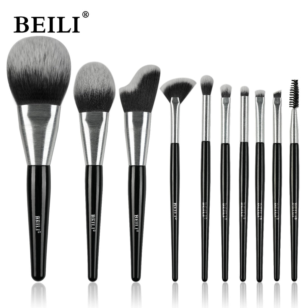 Beli 10pcs Professional Makeup Brush Set New Design Brushed Tube