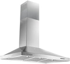 Range Hood 36 Inch;  Wall Mount Vent Hood In Stainless Steel With