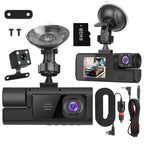 WiFi FHD 1080P Car Dash Cam 3 Channels Front Rear Inside Dash Camera