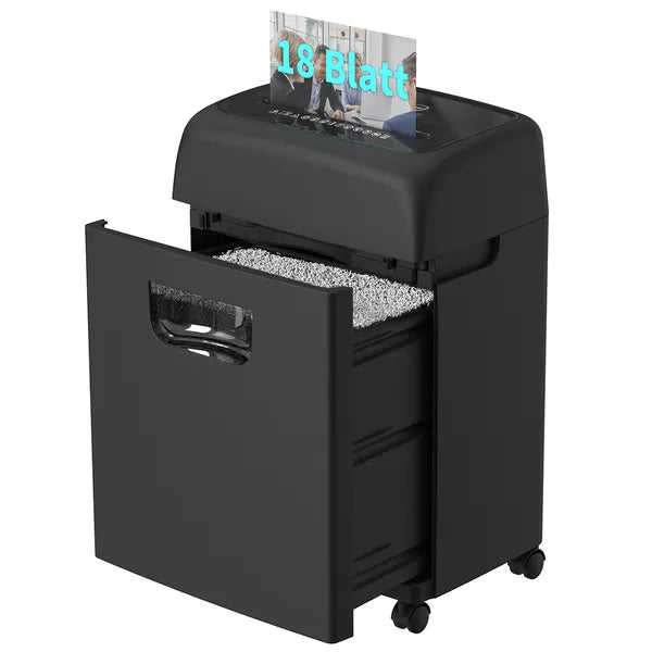 Woolsche Paper Shredder For Home,18-Sheets Cross Cut With 5.28 Gallon