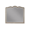 Scallop Shaped Mirror No Assembly Required White Poplar Finish