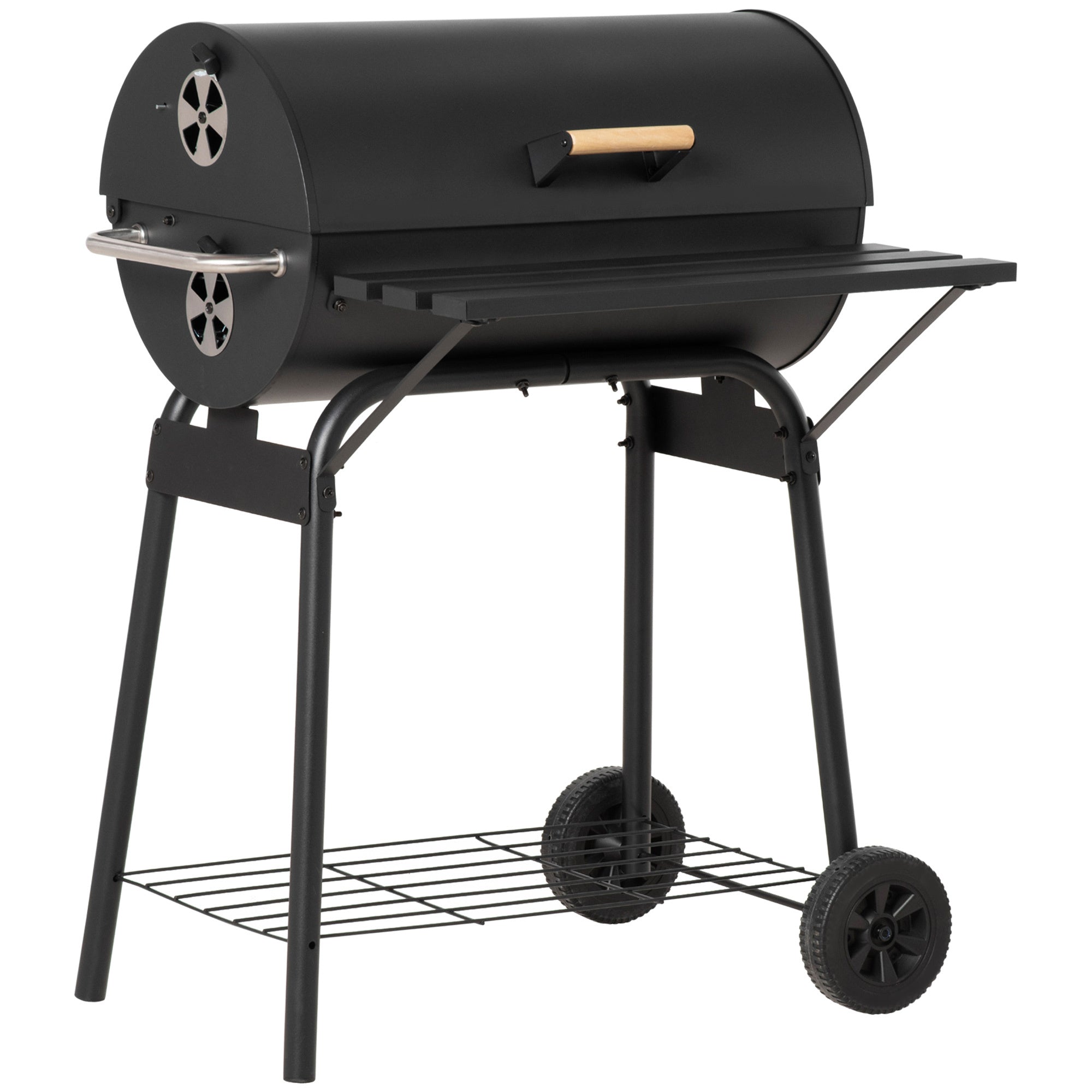 portable barrel charcoal BBQ grill